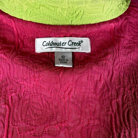 Coldwater Creek Pink Button Front Blazer Sz 12 - Picture 8 of 10